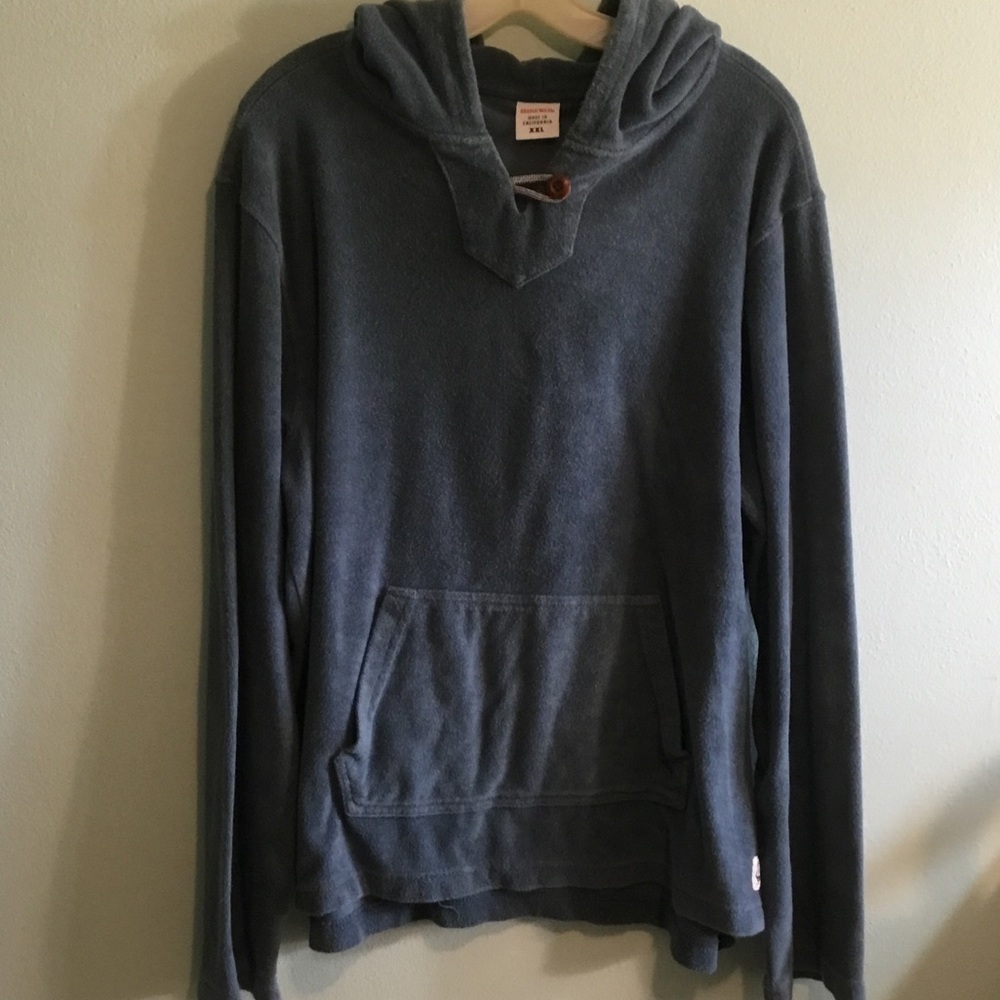 Birdwell Cotton Blend Cozy Blue Pullover Hoodie